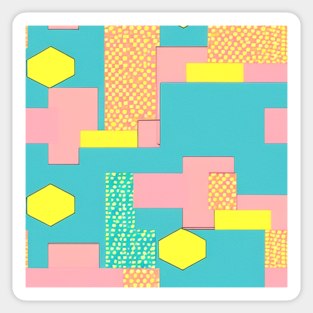 Easter 80s Style Abstract Pattern (MD23ETR006) Sticker